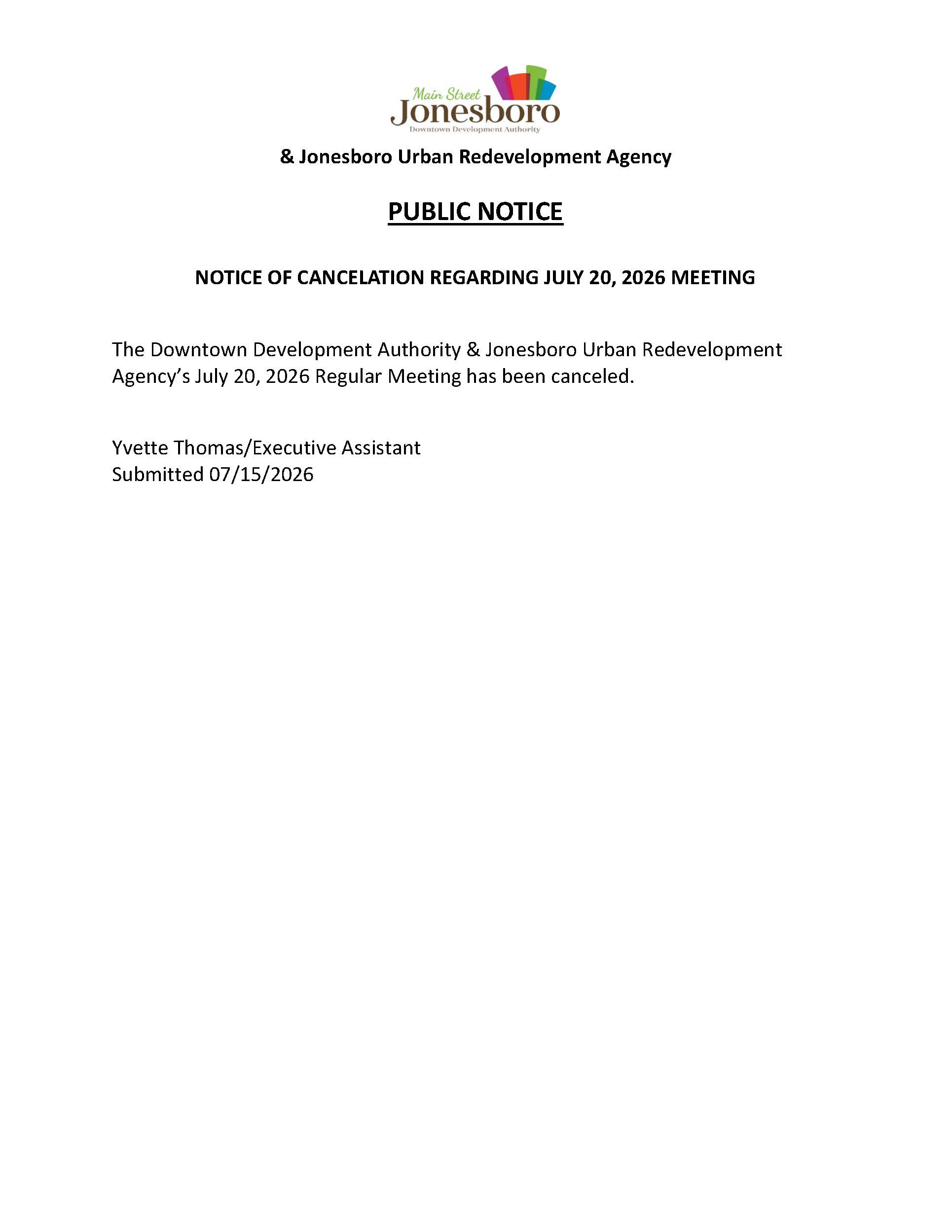 PUBLIC NOTICE